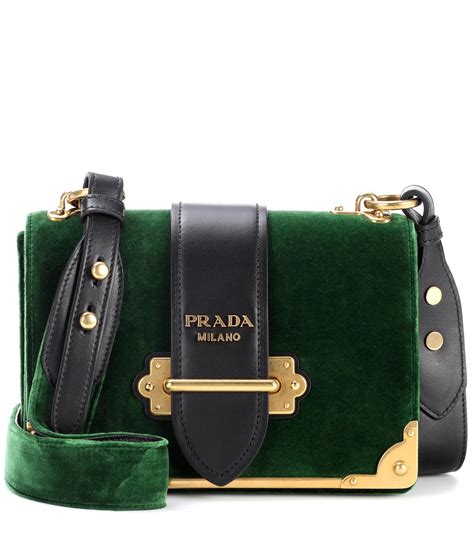 velvet shoulder bag prada